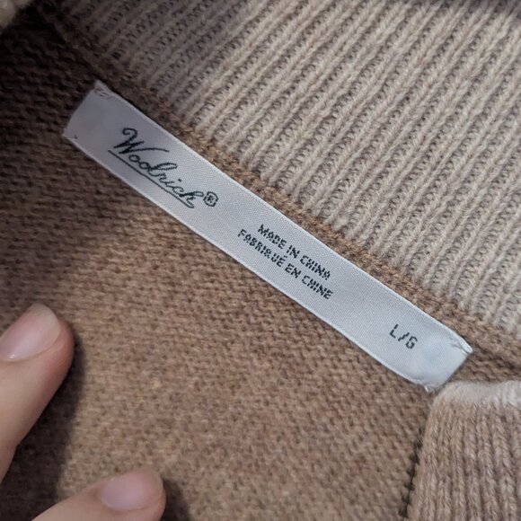 Woolrich Knit Wool Sweater Vest Zipper Grazing Sheep Heritagecore Preppy - Picture 5 of 8